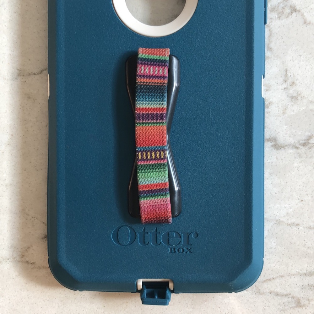 Otter Box iPhone 8 Plus Case Teal w/ Love Handle